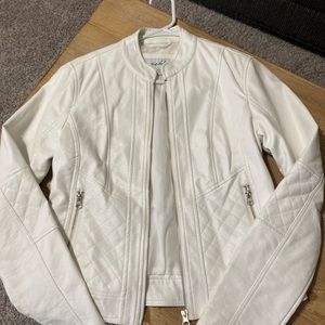 White leather jacket